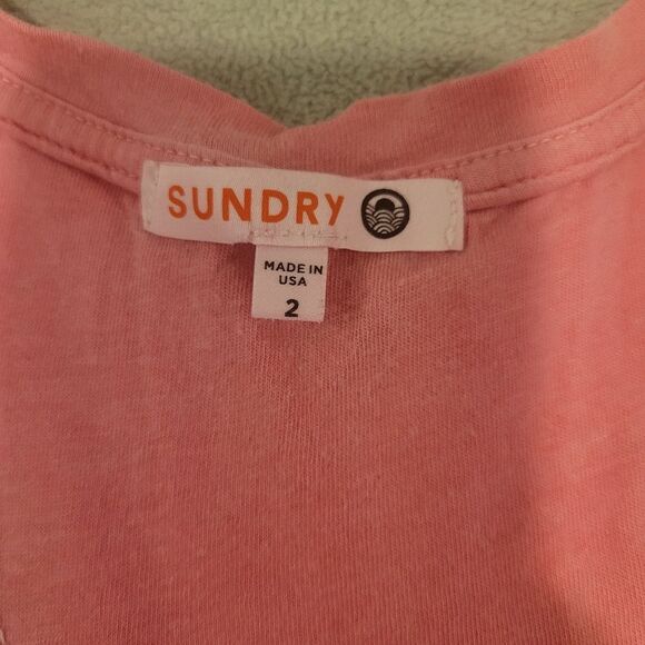 Anthropologie Sundry Pink Racer Back Tiered Ruffle Maxi Dress Size M - Picture 4 of 8